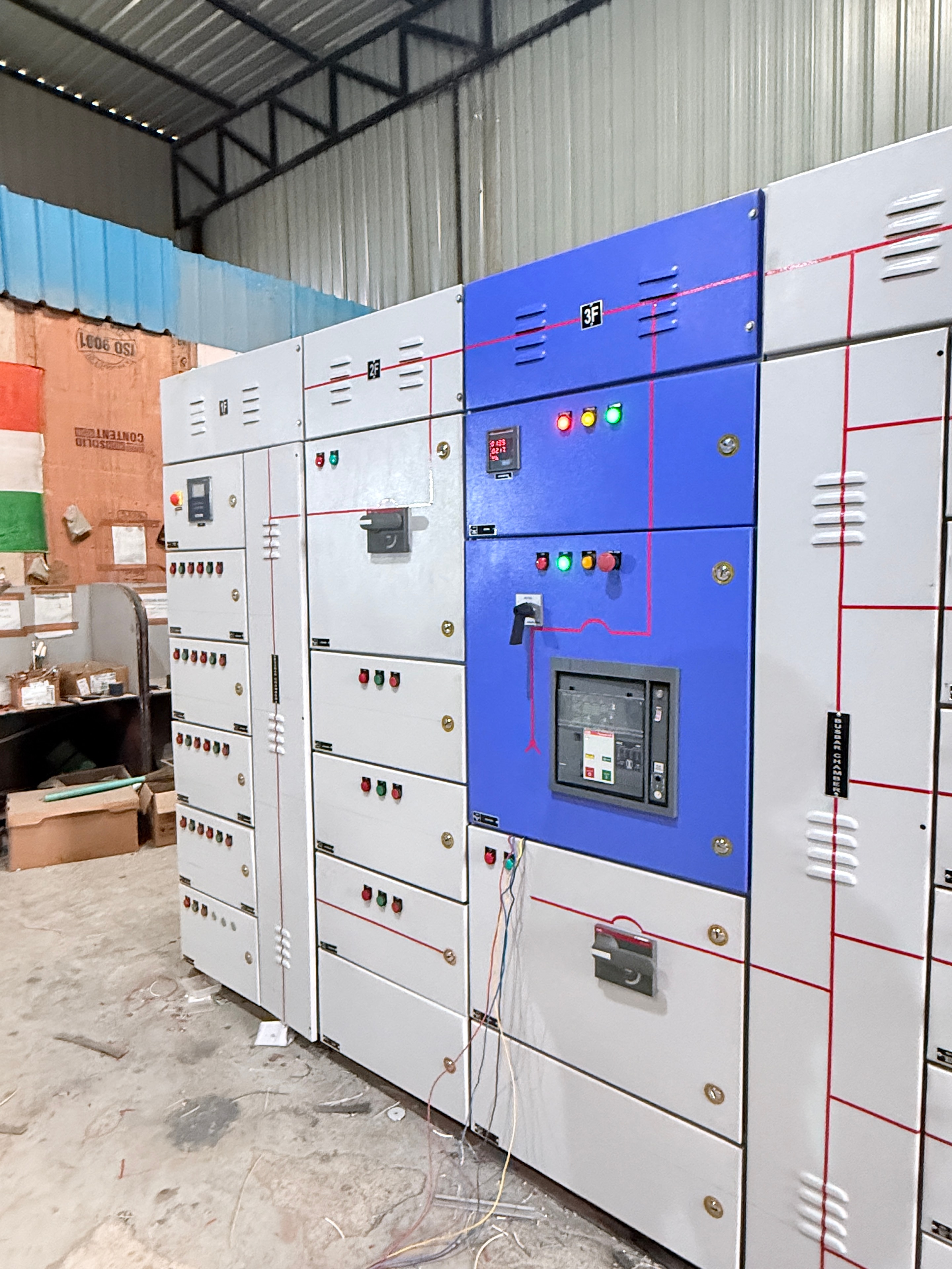 VCB panel — switchgear enclosure and door detail
